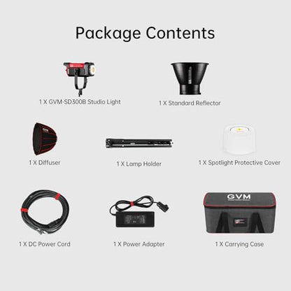 GVM Video Lighting 300W Bi-Color Studio Lights kit with Bowens Mount Softbox and Stand CCT 2700K~6800K CRI 97+ Continuous Lighting for Photography - color: photography lighting
