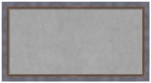Amanti Art Blue Framed Magnetic Board 14x26 Small Vision Board for use with Magnets, 100% Metal Sheet to Display Items as Office Decor or for Home Organization in mudroom, Kitchen or Kids Room - color: Two Tone Blue Copper, size: 26"W x 14"H