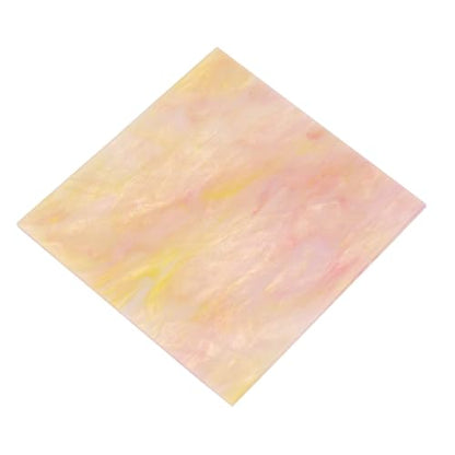 MECCANIXITY Stained Glass Sheet Mosaic Tile 3.9 Inch x 3.9 Inch Pink Stained Glass Sheets for Crafts DIY, Art Project - color: Pink