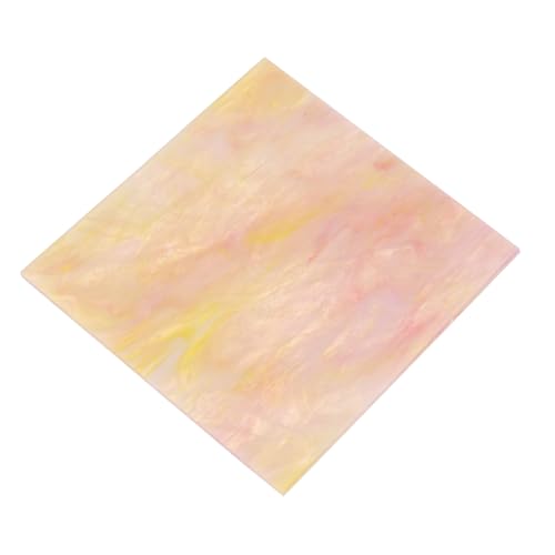 MECCANIXITY Stained Glass Sheet Mosaic Tile 3.9 Inch x 3.9 Inch Pink Stained Glass Sheets for Crafts DIY, Art Project - color: Pink