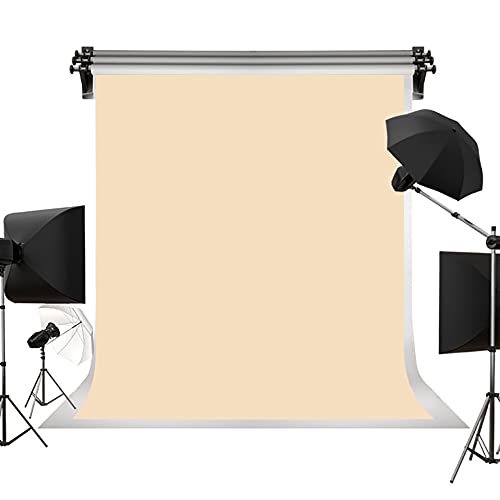 Kate 10ftX12ft Solid Beige Backdrop Portrait Photography Background for Photography Studio Children and Headshots Beige Backdrop Background - color: Beige, size: 10x12ft