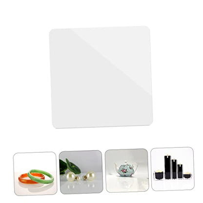 2pcs Acrylic Reflective Board Photo Photography Board Acrylic Mirror Jewelry Photos Supplies Acrylic Display Stand Reflective Plate Reflector Makeup Photography Background, 20X20CM, White