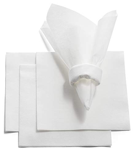 BloominGoods Linen-Feel Lunch Napkins - Disposable Cloth-Like Paper Napkins - Soft And Absorbant Luncheon Napkins For Kitchen, Parties, Weddings, Dinners or Events (Pack of 200)