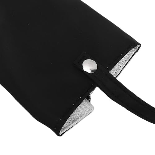Drfeify Curling Iron Storage Bag, Heat Travel Organizer Pouch with Hanging Loop for Hair Tools Up to 571F, 30x12cm (Black) - color: Black