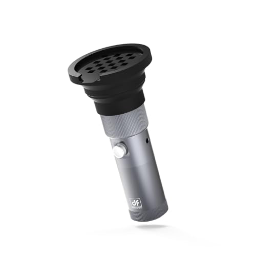 DIFESURO RGB LED Photography Flashlight,7500mAh Aluminum Alloy Patterned Ambient Spotlight,Portable Optical Snoot Light with 4 Color Filters with 20 Gobos for Vlog/SNS