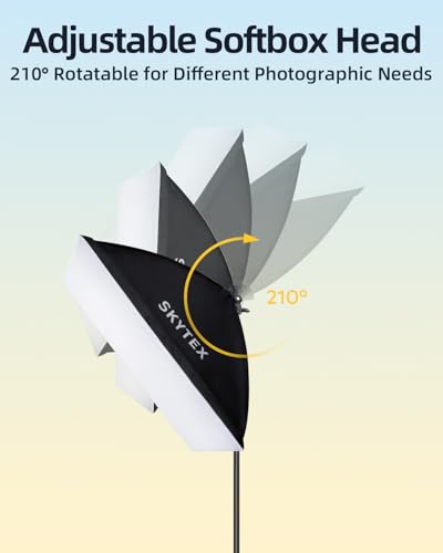 Skytex Softbox Lighting Kit 2Pack,20x28in Soft Box |Upgrade 135W 2700-6400K 100V-240V AC E27 LEDBulb Continuous Photography Lighting,Photo Studio Lights Equipment for Camera Shooting,Video Recording - size: 2 softbox dimmable