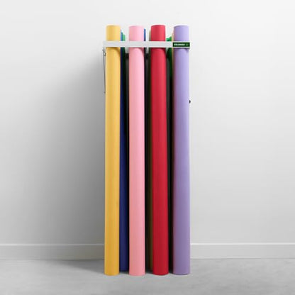 Seamless Paper Backdrop Vertical Storage Rack – Wall Mounted Organizer for Photography Studio – Holds Up to 16 Rolls (White) - color: WHITE