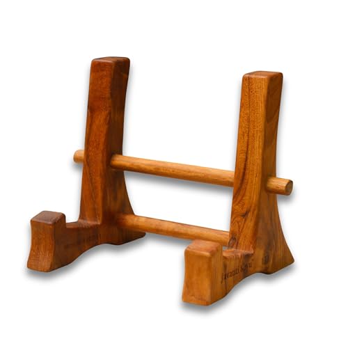 Chopping Board Stand – Teak Wood – Premium Handmade Holder Organizer for Boards, Drying Rack, Single or Dual Slot, Fits Thick Boards, Air-Dry Base (1 Slot (2.4 in Thickness)) - style: 1 Slot - 2.4" Thick