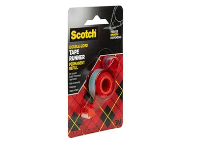 Scotch Double Sided Adhesive Tape Runner Permanent Refill, Photo Safe, 0.31 x 49 Feet (6055-R) (Pack of 2) - size: 49 Foot (Pack of 2)