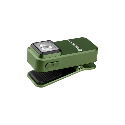 OLIGHT Oclip Rechargeable EDC Flashlight 300 Lumens Dual Sources Compact Pocket Clip Light, Convenient USB C Charging, Magnetic Flash Lights for Working, Cycling, Emergency, Signaling Tool(OD Green) - color: OD Green