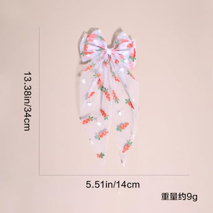 Easter Carrot Hair Clips Baby Girls Rabbit Carrot Hair Pin Easter Bunny Carrot Clips JHE54 (D3-Bow) - color: D3-Bow