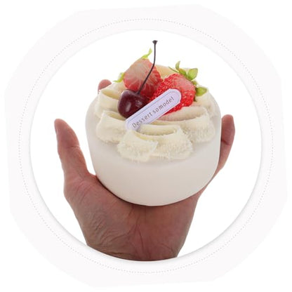 Realistic Faux Cake Model for 4-Inch Birthday Display for Sweet Table Decor and Photography Props for DIY Projects and Food Styling