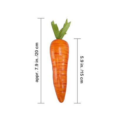 Winlyn 12 Pcs Artificial Carrots Easter Decorative Orange Foam Carrots Lifelike Simulation Artificial Vegetables 7.9" for Home Kitchen Decor Spring Easter Basket Bunny Wreath Photo Props DIY Crafts - size: Large