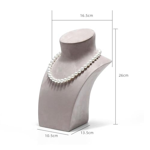 Jewelry Towers Pearl Necklace Jewelry Rack Display Props High-end Light Luxury Vertical Portrait Model Jewelry Display Stand Jewellery Stand Display(Gris,Small) - color: Gris, size: Small