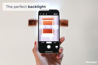 Photomyne A7 Mini Light Pad Backlight Portable Hands-Free Ultra-Thin Ultimate Brightness for Supporting Photo Slides and Film Negative Scanning (Includes USB-C Adapter) - Black (Small) - style: Mini