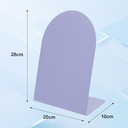 2 Pack Desk Magnetic Bulletin Board Metal Tabletop Memo Souvenir/Photos Display Board Magnet Display Stand for Home School Kitchen Office (2, Purple, ARC) - color: Purple, size: ARC