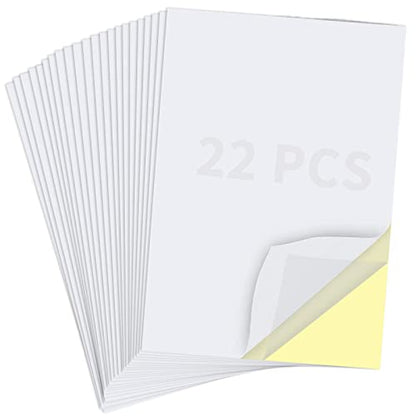 Birllaid 22 Sheets Clear Double Sided Adhesive Tape Sheets for Craft,Sticky Tumbler Tape Wide Large Double Sided Tape Sheets for DIY Art,Craft,Home Decorative Tape