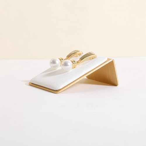 Velvet Earring Display Stand for selling, Small Earrings Storage Board for Jewelry Show, Gold Jewelry studs organizer Holder【White】 - color: White