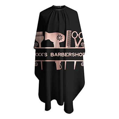 Custom Waterproof Barber Cape Personalized Text Barber Shop Salon Cape for Men Customized Hair Cutting Cape - color: Barber Shop