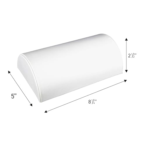 SSWBasics Half Moon White Faux Leather Bracelet Holder - Elegant Bracelet Holder Display - Premium Bracelet Display Stand, 8 1/4"L x 5"W x 2 1/2"H