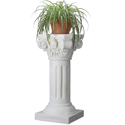 1 Pack 21.7 Inches Roman Column Pedestal Pillar Classical Wedding Greek Pillar for Indoor Outdoor Garden Birthday Party Decor or Display Pedestal Stand for Plants and Sculptures (Elegant) - style: Elegant