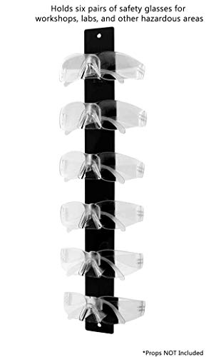 Marketing Holders 2 Pack Eyewear Holder 6 Pair Wall Mount with Hanging Hardware Automotive Plants Mining Sites Safety Glasses Rack for Optical Centers and Outlet Stores Black Acrylic - size: 6 Tier Black