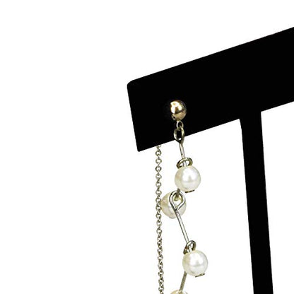 Ikee Design 6 Pcs Set Premium T- Shape Style Earring Display Stand, Earring Stand Jewelry Display for Showroom, Tradeshow, and Showcase, 2 1/2 W x 4 1/2 H in, Black Velvet - color: Black Velvet, 4.5" High