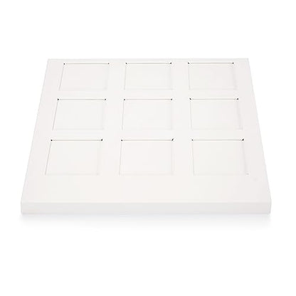 PU Leather Jewelry Stand Showcase Display Holder Jewellry Storage Stand (White) - color: White, size: Base Plate