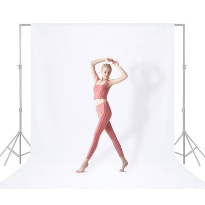 Professional White Photography Backdrop10X8- Heavy-Duty Machine Washable Seamless Background for Studio & Video - color: White, size: 10X8