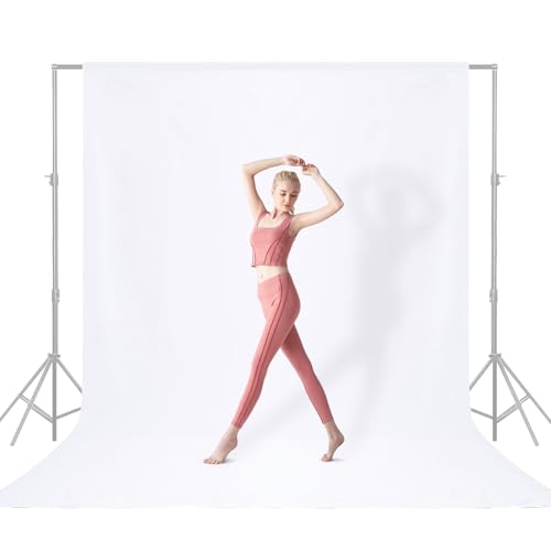 Professional White Photography Backdrop10X8- Heavy-Duty Machine Washable Seamless Background for Studio & Video - color: White, size: 10X8