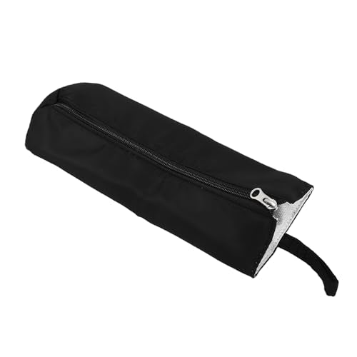 Drfeify Curling Iron Storage Bag, Heat Travel Organizer Pouch with Hanging Loop for Hair Tools Up to 571F, 30x12cm (Black) - color: Black