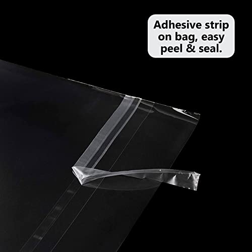 100 Pack 11 3/7 x 14 3/8 Inches Crystal Photo Sleeves Storage Bags for 11x14 Photo Mat, Art Sleeves for Prints - size: 11x14 100pack clear bags