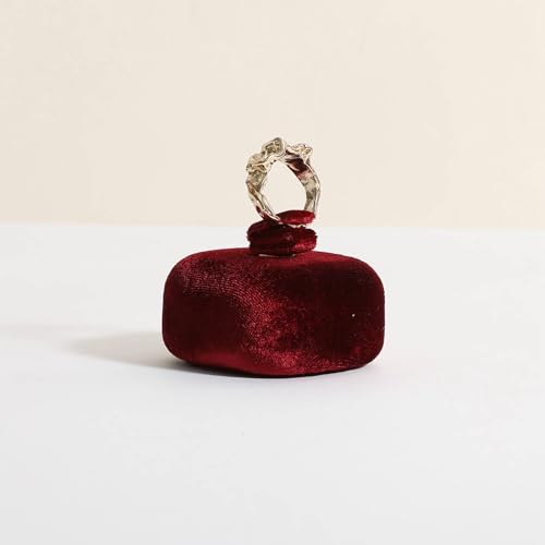 Cute Single Ring Holder for selling, Velvet Ring Display Stand for Jewelry Show, Jewelry Storage Display【Red】 - color: Red