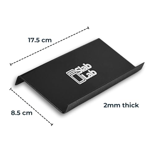 24 Modular Card Risers for Display Cases | Black Acrylic Cardshow Vendor Showcase Stands for Graded Trading Cards and Singles