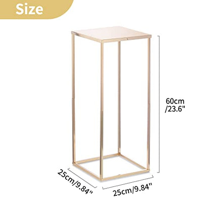 Nuptio Gold Vases - 10 Pcs, 23.6 Inch Tall, Geometric, Wedding Centerpieces for Tables - color: Gold, size: 23.6 inch - 10 PCS