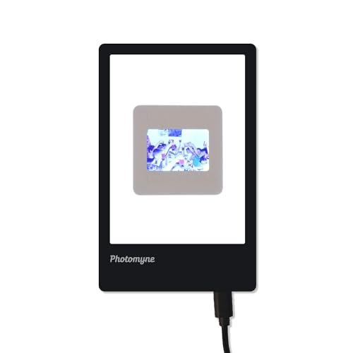 Photomyne A7 Mini Light Pad Backlight Portable Hands-Free Ultra-Thin Ultimate Brightness for Supporting Photo Slides and Film Negative Scanning (Includes USB-C Adapter) - Black (Small) - style: Mini