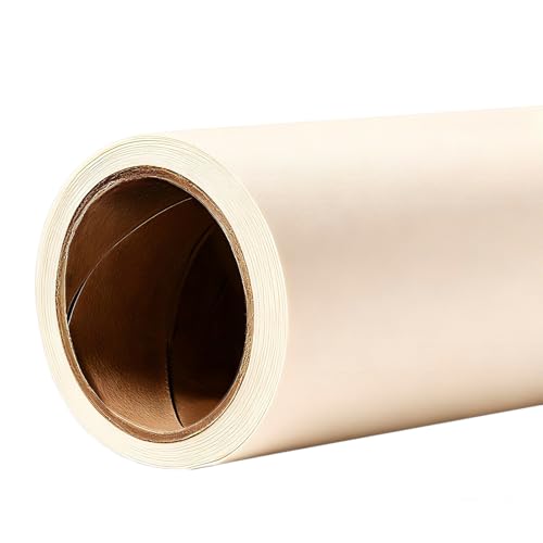 YSKE-Seamless Beige Cream/Ivory Beige Paper Backdrop Roll for Photography, Photo Background,Roll of Paper with Backdrop Cover for Background Stand,Thick Anti-Wrinkle Matte(106.9''x36' Ivory - color: Ivory, size: 106.9''x36'