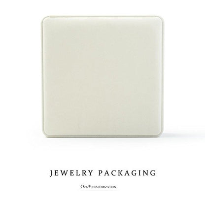 Oirlv Velvet Big Necklace Gift Box Pearl Necklace White Jewelry Box - style: Big Necklace Box