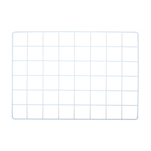 YOKIVE Iron Wire Grid Panel, Decorative Panels Board | Photo Pictures Display Holders Hanging Frame for Home Office (White, 16"x12") - color: White, size: 16"x12"