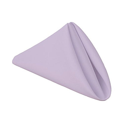 Gee Di Moda Cloth Napkins - 17 x 17 Inch Lavender Dinner Napkins - Set of 12 Soft & Absorbent Washable Fabric Cloth Table Napkins with Hemmed Edges for Hotel Restaurant, Holiday Parties & Wedding - color: Lavender