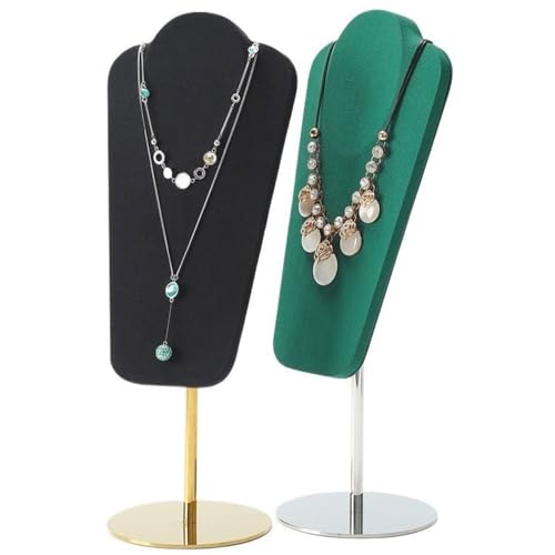 Jewelry Display Stand Necklace Display Rack Microfiber Jewelry Rack Window Jewelry Shelf Light Luxury Metal Jewelry Display Props Wall Mounted Jewelry Rack(Green) - color: Green
