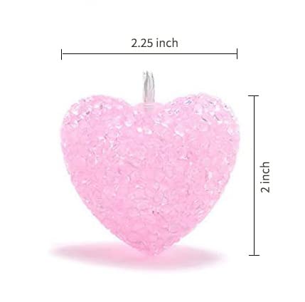 YOLIGHT Pink Heart String Lights, 6.5ft 10 LED Valentines Lights Battery Operated with Timer, Heart Decoration for Home Window Girls Room Wedding Party Mother's Day(Warm White) - style: Pink Hearts