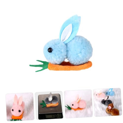 STOBOK Easter Hair Clips 4Pcs Mini Plush Bunny and Carrot Hairpins Cute Hair Accessories for Easter Party Celebration and Everyday Wear