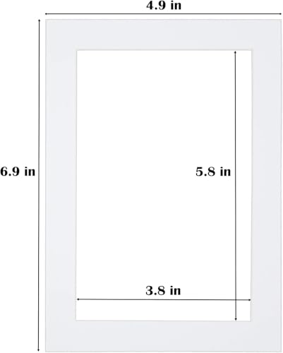 Egofine 11x14 White Picture Mats Pack of 6, Frame Mattes for 8x10 Pictures, Acid Free, 1.2mm Thickness, with Core Bevel Cut - color: White-11"x14" for Photos 8"x10" Pack of 6