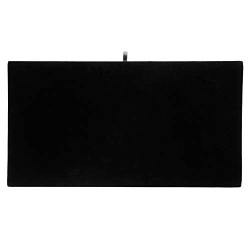 MOOCA 6 Pcs Set Jewelry Display Tray Pad Jewelry Display Tray Insert Accessory for Jewelries, 14 W x 7 1/2 D in, Black Velvet