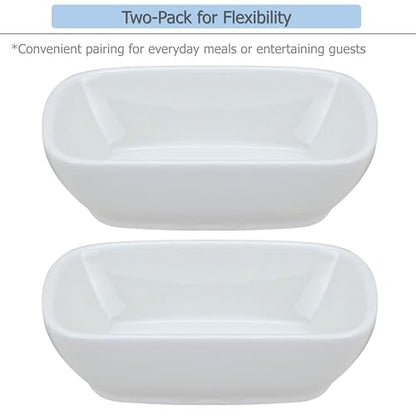 EIKS 2 Pack Ceramic Side Dishes Appetizer Plates for Serving Snacks Candy Dessert Sauce Seasoning Nuts