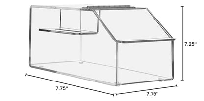 Marketing Holders Candy Storage Bin with Scoop Slot 7.75" Tabletop Bin Nut Granola Bin Top Opening Display Candy Stations Dessert Stations Clear Acrylic - size: Candy Bin w/Scoop Slot