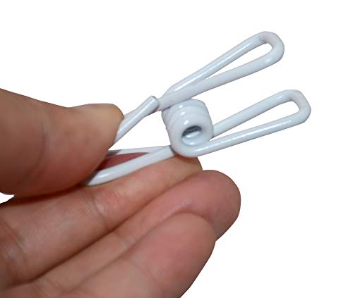 30 Pcs 2 Inch White Chip Clips, PVC Coating High Elasticity Strength Clothes Pins, Food Clips and Bag Clips