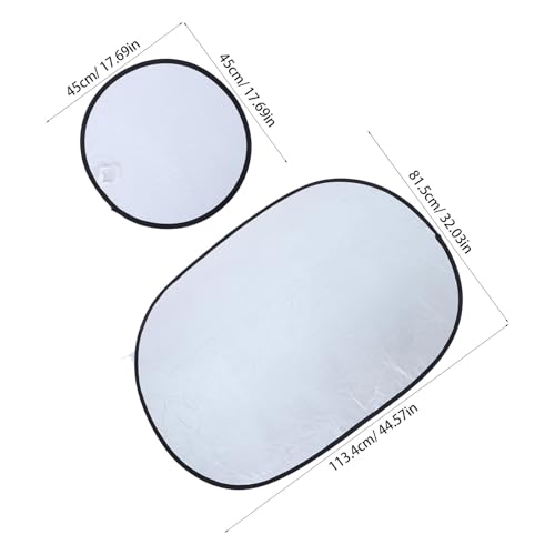 Homoyoyo 2pcs Collapsible Photography Reflectors Light Diffuser Soft Reflective Boards Portable Foldable Photo Studio Lighting for Portrait and Outdoor Use