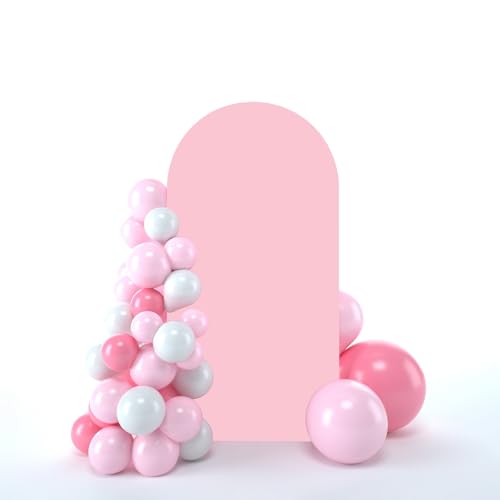 bricia Wedding Arch Backdrop Stand Cover, 6FT Double Sided Stretchy Arch Cover Fitted Wedding Birthday Party Banquet Decoration (Pink 72''Lx31.2''W) - color: Pink, size: 6FT